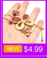 AMUMIU в форме сердца ожерелье серьги браслет наборы замок для ювелирных изделий Ключ Дети Прекрасный Золотой Цвет Ювелирные наборы для девочек JS035