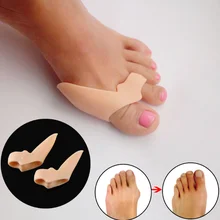 2 шт./партия силиконовый гель для ног два пальца ноги сепаратор большого пальца вальгусный протектор буйон регулятор вальгусной деформации Защита ног