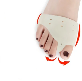 

200pcs/lot(100pairs) Free Shipping Silicone Gel Toe Thumb Hallux Valgus Separators Bunion Adjuster Health Foot Care Relief SY67