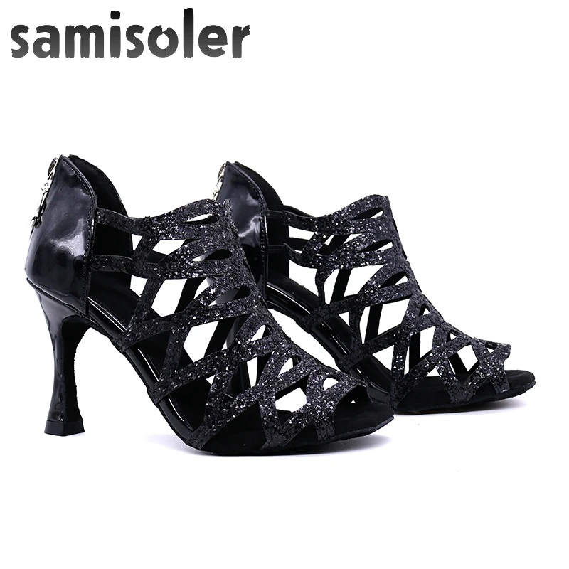 Купить samisoler/блестящая обувь с вырезами; женская для латинских