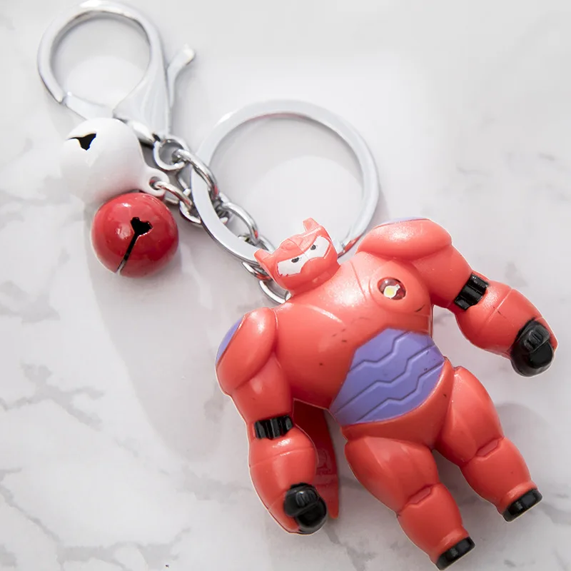 Новое поступление, модный брелок для ключей Big Hero Baymax, светодиодный фонарик, фигурки, игрушки со звуком, брелок, сумки, аксессуары, подарок