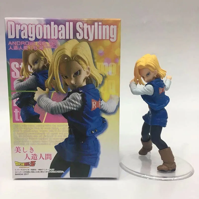 

HKXZM Anime Figure 11CM Dragon Ball Z Android NO.18 Banpresto PVC Figure Toys Model Collectible Gift