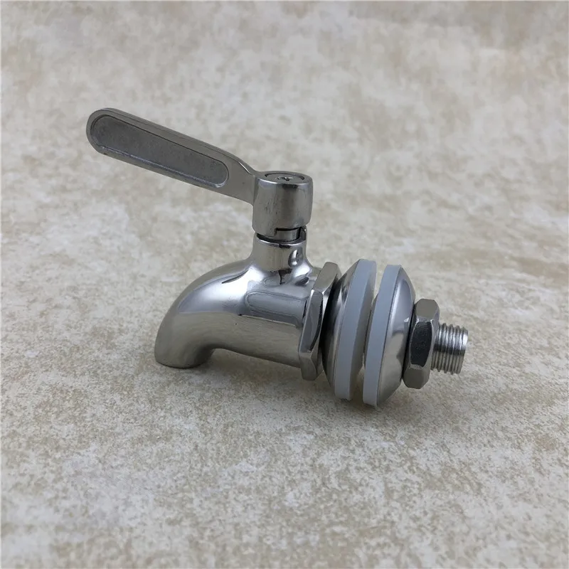 12mm Stainless Steel Spigot Faucet Tap Valve for Beverage Drink Dispenser Home brewing Wine Beer Kegs (4)