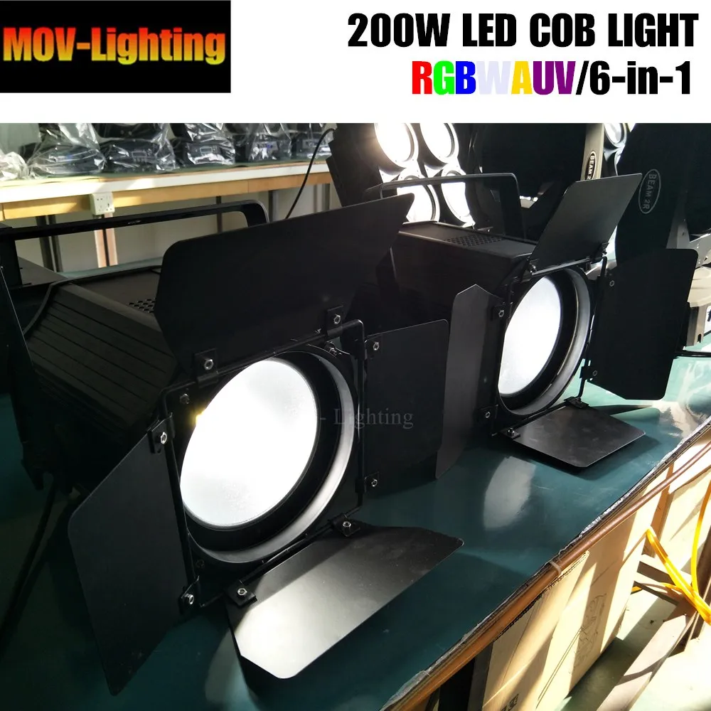 2шт 200 Вт COB RGBWA UV 5in 1/RGBW 4in 1/RGB 3in 1/теплый белый холодный светодиодный светильник Par