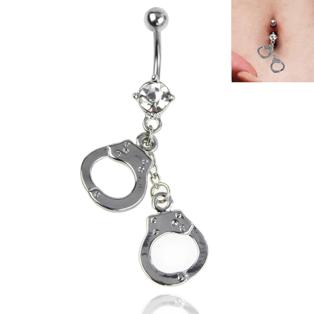 Shellhard, сексуальные болтающиеся кольца для пупка, модные хирургические стальные стразы, ювелирные изделия для тела, кольца для пирсинга пупка