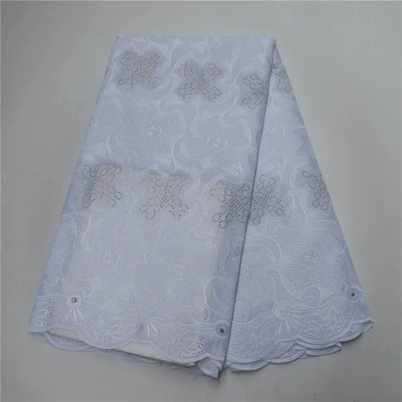 

Swiss Voile Lace African white color Voile Swiss Lace Fabric Fancy Design Swiss Cotton Voile Lace Fabric For party Clothe