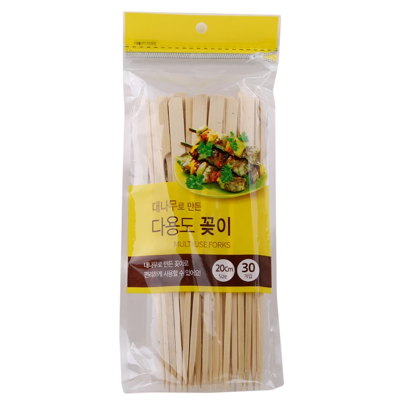 

20cm Bamboo Picks Paddle Skewers BBQ Picks 30PC