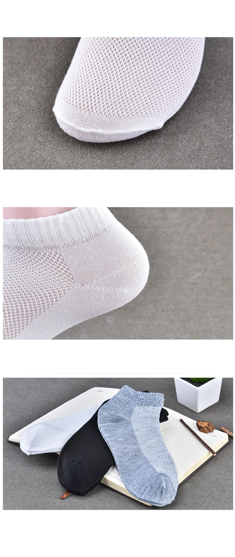 10 пар/лот мужские носки s высококачественные хлопковые сетчатые Дышащие носки короткие носки-тапочки мужские с закрытым носком не