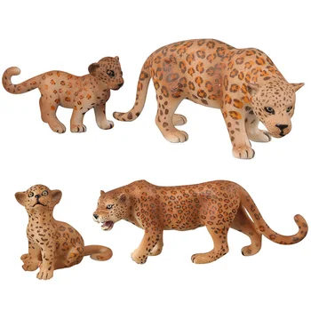 

4 Kinds Simulation Gold Leopard Figure Collectible Toys PVC Animal Action Figures Wild Animal Toys Kids Cognitive Toys