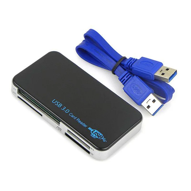 Vmonv USB 3,0 компактный флэш-адаптер Все-в-1 CF TF MicroSD SDHC PRO MS XD считыватель карт памяти для ноутбука компьютера Настольный ПК - Цвет: black