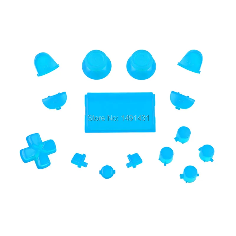

factory price solid light blue full set buttons for PS4 games accessories