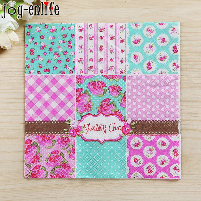 JOY-ENLIFE 20 шт./пакет цветок Бумага салфетки декупаж тканей Baby shower servilletas на день