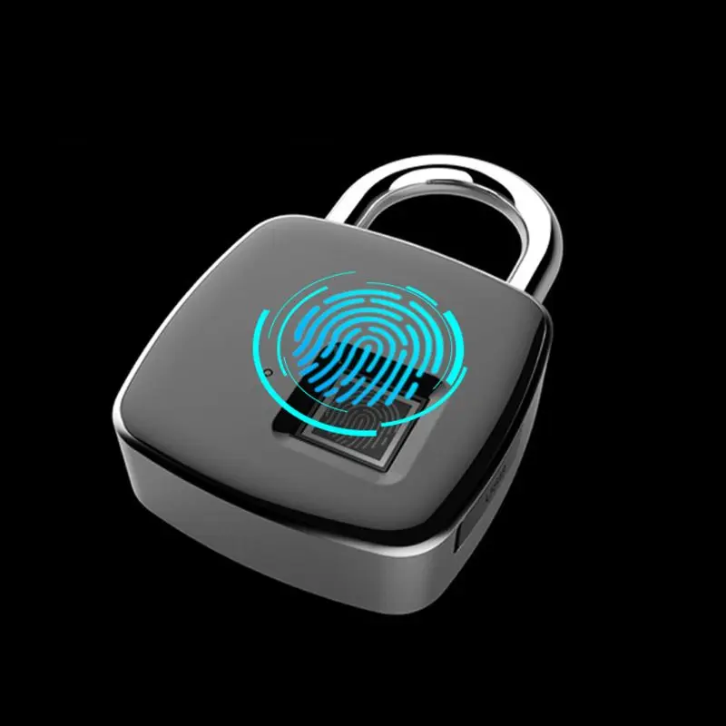 

USB Rechargeable Smart Keyless Fingerprint Lock IP65 Waterproof Anti-Theft Security Padlock Door Luggage Case Lock