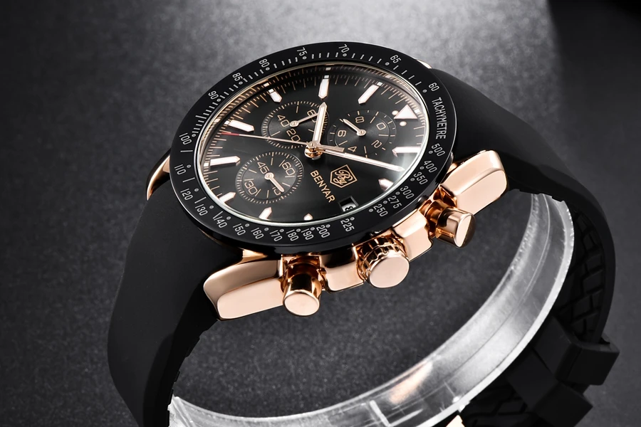 BENYAR новые модные синие мужские часы люксовый бренд Кварцевые Золотые часы силиконовый ремешок Военные спортивные часы мужские наручные часы часы