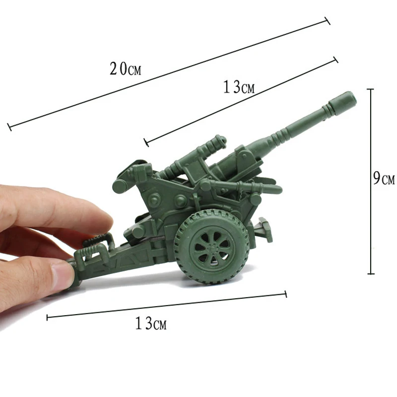 单一管道追逐  榴弹炮 大炮打击配件的士兵怀旧的儿童模型工具包的