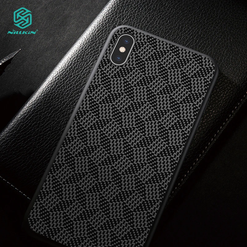 

Nillkin Plaid Case for iPhone Xs Max Synthetic Fiber Cases Phone Shell Hard Back Cover