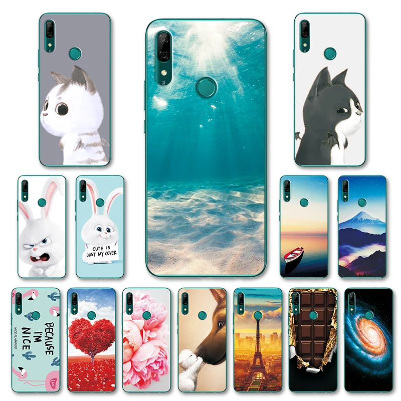 

For Huawei P Smart Z STK-LX1 Fashion Various Case Back Cover Fundas For Huawei Y9 Prime 2019 6.59" Cute Cat Phone Shell Capa