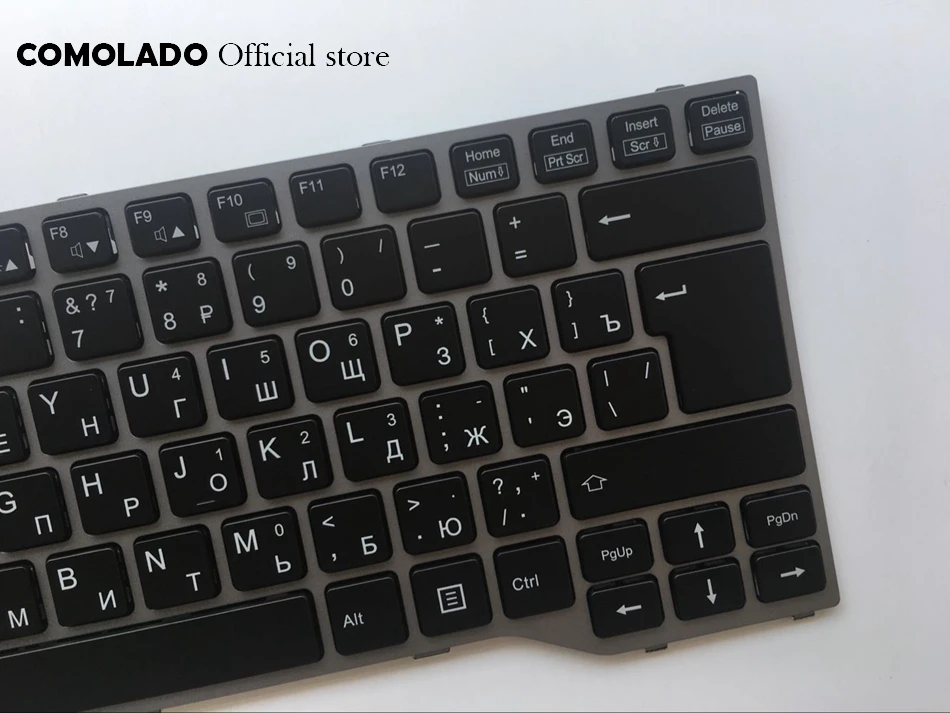 RU Russian Laptop keyboard For FUJITSU For LIFEBOOK T725 T726 black with Gray frame keyboard RU Layout (2)