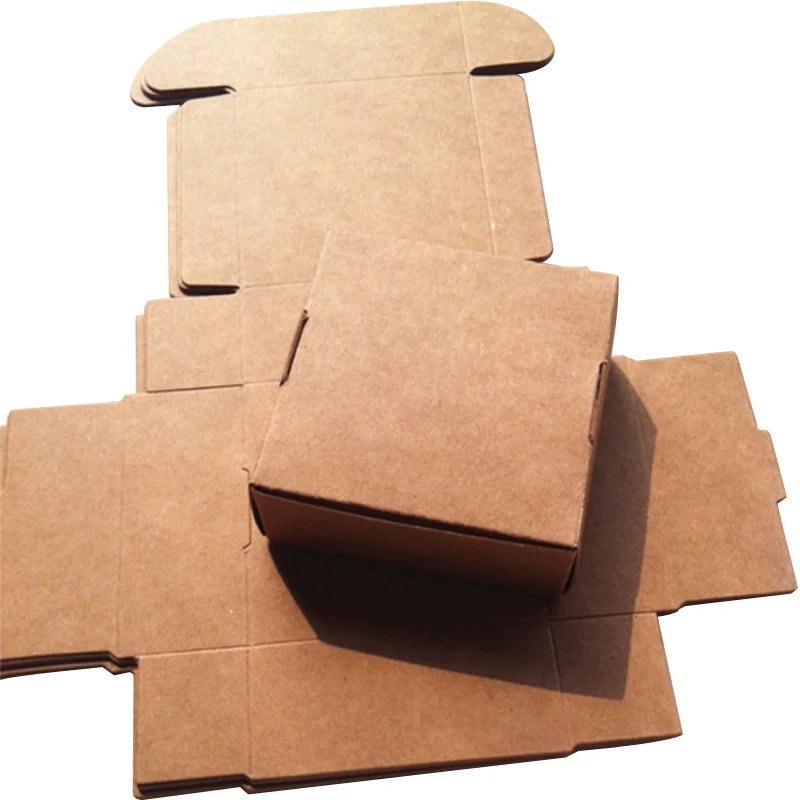 

7x7x3m Paper Jewelry Boxes Wholesale 20pcs/Lot Kraft Paper Box Packing Wedding Gift Box Candy Paper Boxes For Packaging H096