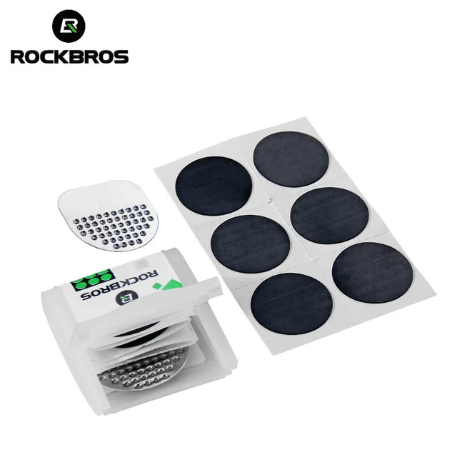 cheap ROCKBROS 1 piece Bicycle Tire Repair Kit No Glue Chip Mountain Bike Tire Repair Piece Thin Road Bike Available Bike Accessories