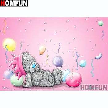 

HOMFUN Full Square/Round Drill 5D DIY Diamond Painting "Cartoon bear" Embroidery Cross Stitch 5D Home Decor Gift A14306