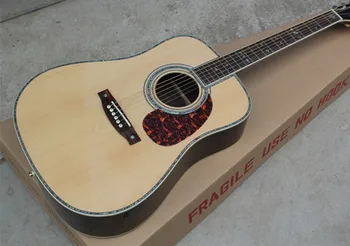 

Factory Custom Firehawk 41'' Solid Spurce Top Abalone Inlay Maple Back Side Acoustic Guitar can add Fishman EQ