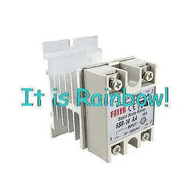 

Free Shipping 40A AC 90-480V Solid State Relay Voltage Resistance Regulator w Heat Sink