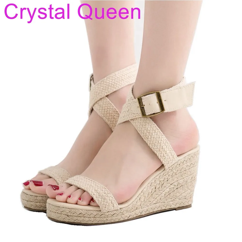 

Sandals women high heels platform wedges sandals Women's 2016 fashion wedges platform high-heeled platform sandals beach shoes