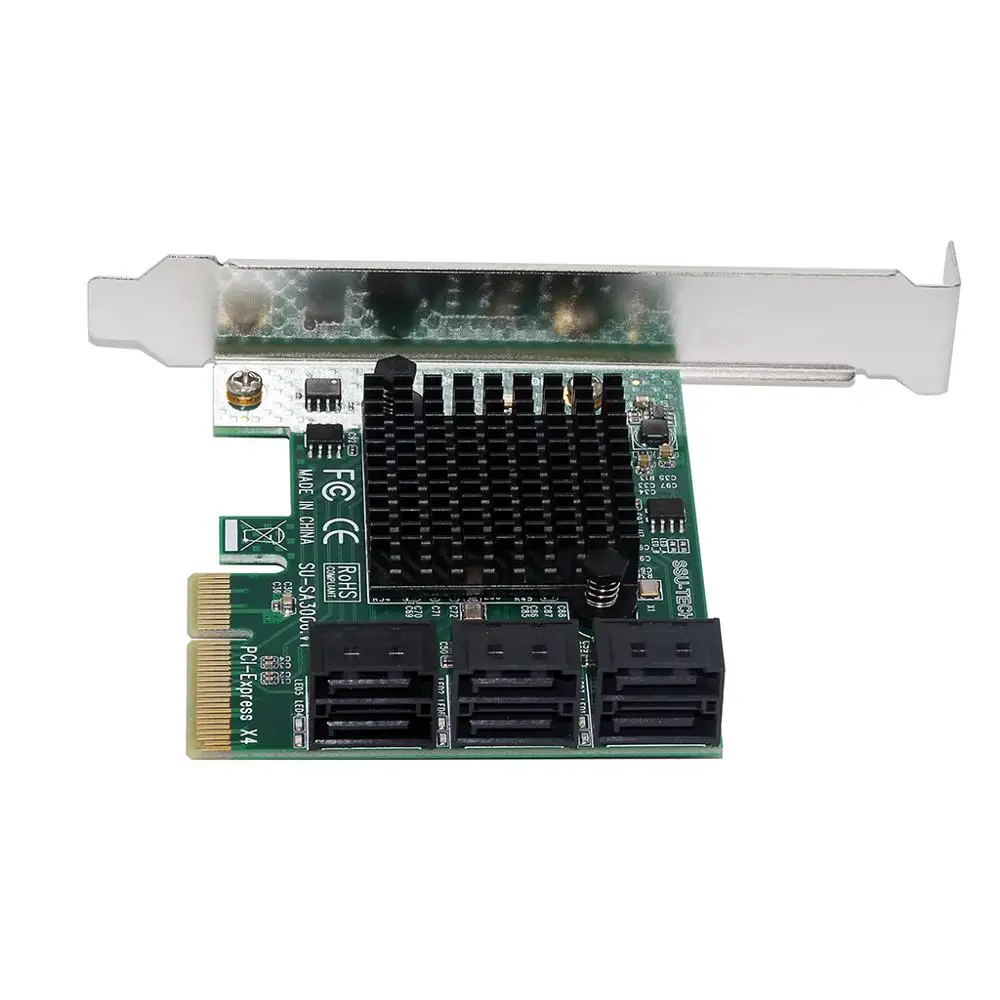 Añadir Tarjetas PCI Express PCI/PCIE SATA 3/controlador de adaptador SATA3 PCI-E PCIE SATA expansión tarjeta de 6 puertos SATA 3,0 6 Gb Añadir Tarjetas PCI Express PCI/PCIE SATA 3/controlador de adaptador SATA3 PCI-E PCIE SATA expansión tarjeta de 6 puertos SATA 3,0 6 Gb