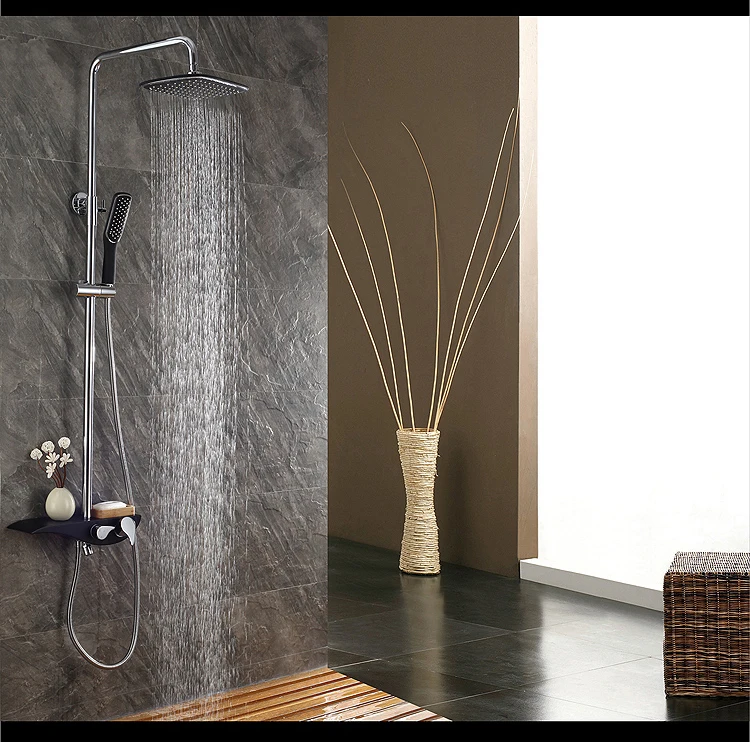 

OLMEY Bathtub Faucet Bathroom Toliet Simple Hot and Cold Water Full Copper Mixer Valve Shower Set 28