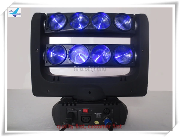 E-4lights автоматический запуск rgbw 8x10w led Луч паук со вращающейся головой одиночный белый сценический свет