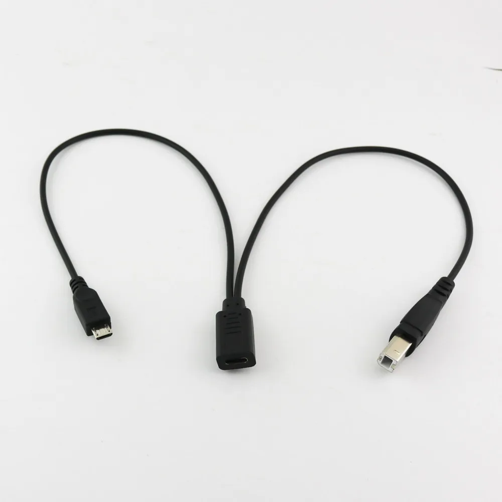 20x USB 3 1 Тип C Женский к Micro мужскому и 2 0 B мужской штекер Зарядка данных Y