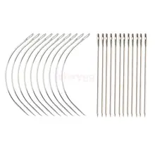 24 шт "i+ C'' форма шьют косы трек крюк Threader игла для наращивания парики украшения