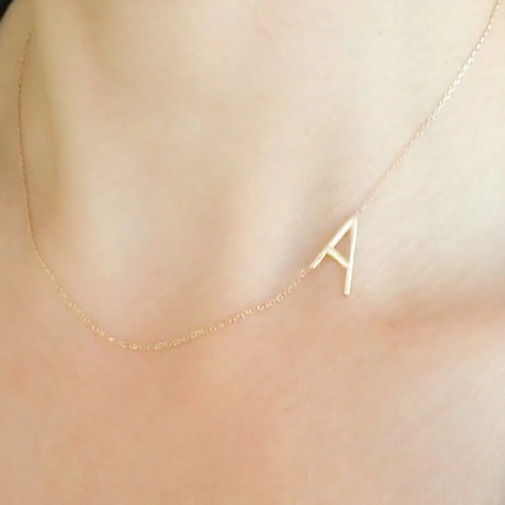 

New Fashion necklace ,Gold Initial Letter Necklace Gold Chain Pendant Necklace for Women ,Women Necklace Jewelry