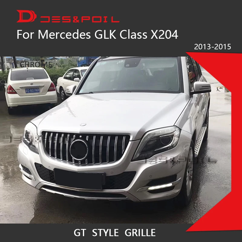 Вертикальная решетка GLK GT для Mercedes Benz Class X204 Facelift Решетка переднего бампера 2013 2015