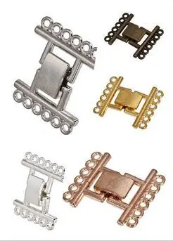 

Free shipping!Hook Eyes Tab Clasp with 6 strand hole 20X23mm Supplies for DIY Jewelry Making Findings