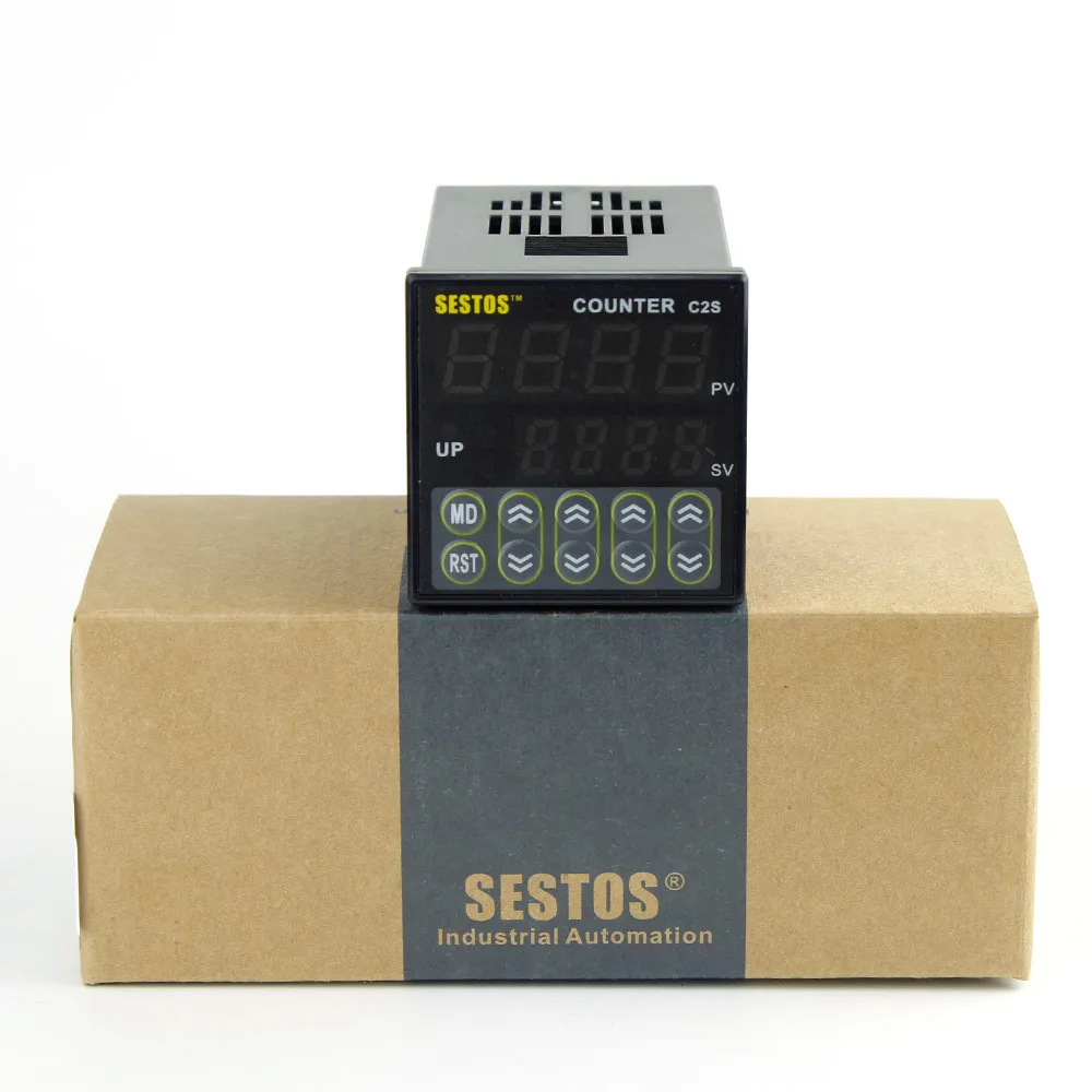 

100-240V Sestos 6 Preset Digital Preset Scale Counter Tact Switch Register 10KPCS Relay Output CE C2S-R-220