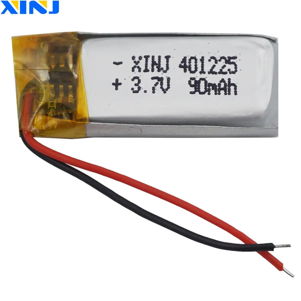 

XINJ 3.7V 90 mAh Lithium Polymer li-po Battery Li ion For MP3 headphones bluetooth 3D glasses Record pen speaker watch 401225