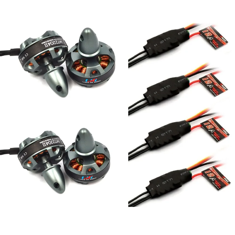 

for QAV 250 210 180 220 RC plane ZMR fpv Quadcopter 4x EMAX SimonK 12A ESC + 4x 2204 2300KV 8 KHz Brushelss Motor