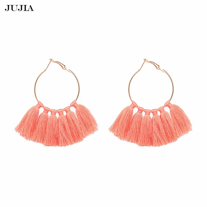

10 Colors Statement Earrings Vintage Dangle Fringed Earrings Jewelry Bohemian Tassel Earring Drops For Girls