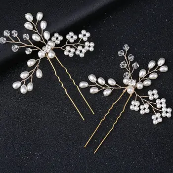 

1PC Hot Flower Crystal Hair Clips Women Fashion Styles Hairpin Fashion Trendy Wedding Bridal Pearl Hair Pins Bridesmaid Jewelry