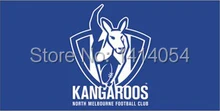 Kangaroos logo Flag 150X90CM AFL 3X5FT Banner 100D Polyester grommets custom009, free shipping