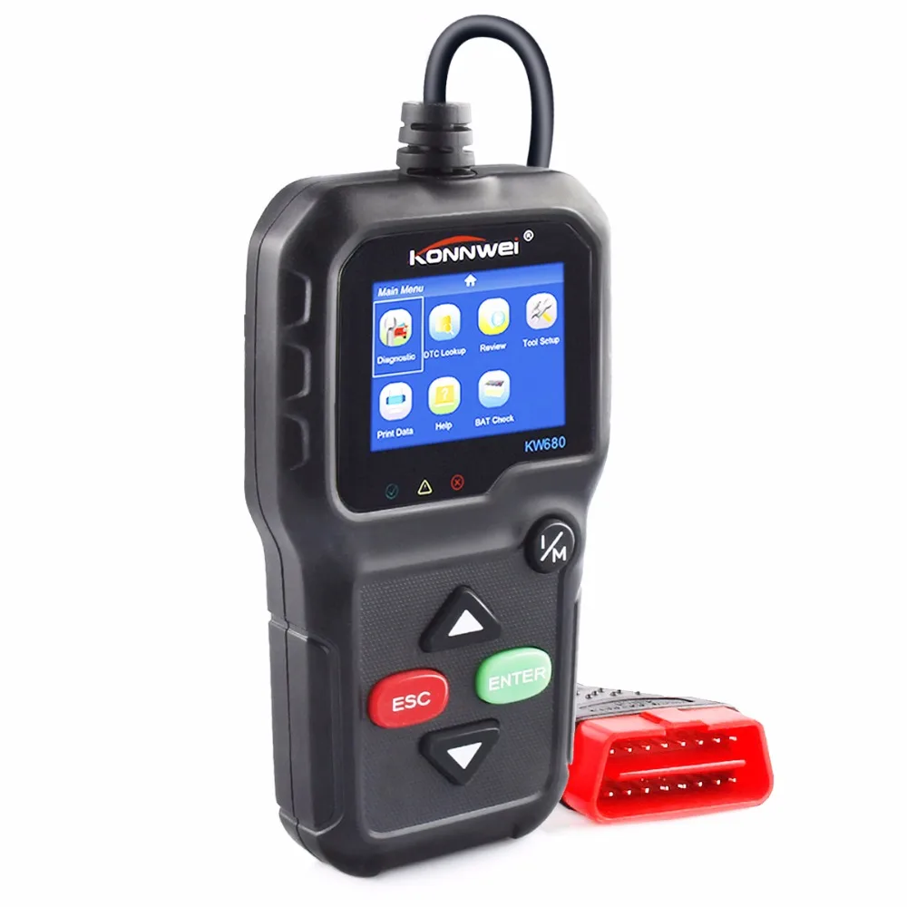 Профессиональный ODB2 сканер Code Reader KW680 Поддержка нескольких языков OBD2 автомобильные сканер автоматически диагностического инструмента