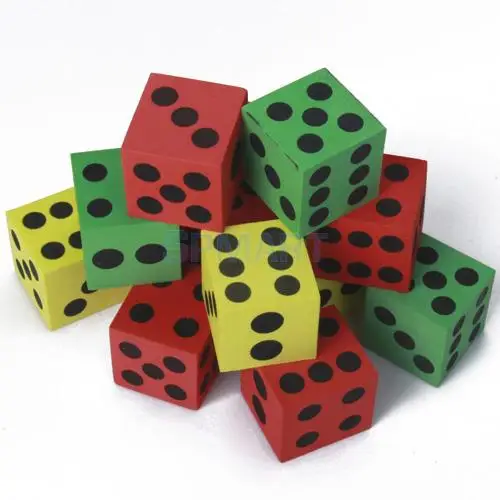 MagiDeal 12Pcs Foam Mathmatics Dice for Kids Children Building Blocks Novelty Toys School Math Teaching Aids Educational Toys