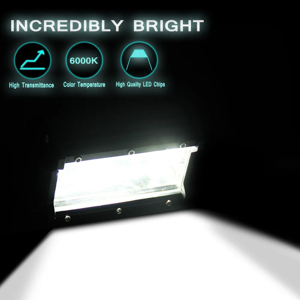

5 Inch 72W Four Rows Led Light Bar Outdoor Modified Off-Road Roof Light Bar 6000K 10800LM Car Work Light Daytime Running Lights