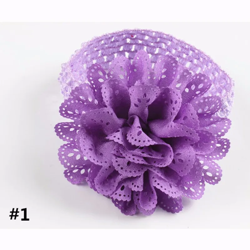 Knitted Girl Headbands New Head Rope Hollow Flower Belt Princess Hair Band 2016 Kids Hairband Baby Hair Accesories Free Shipping (6)