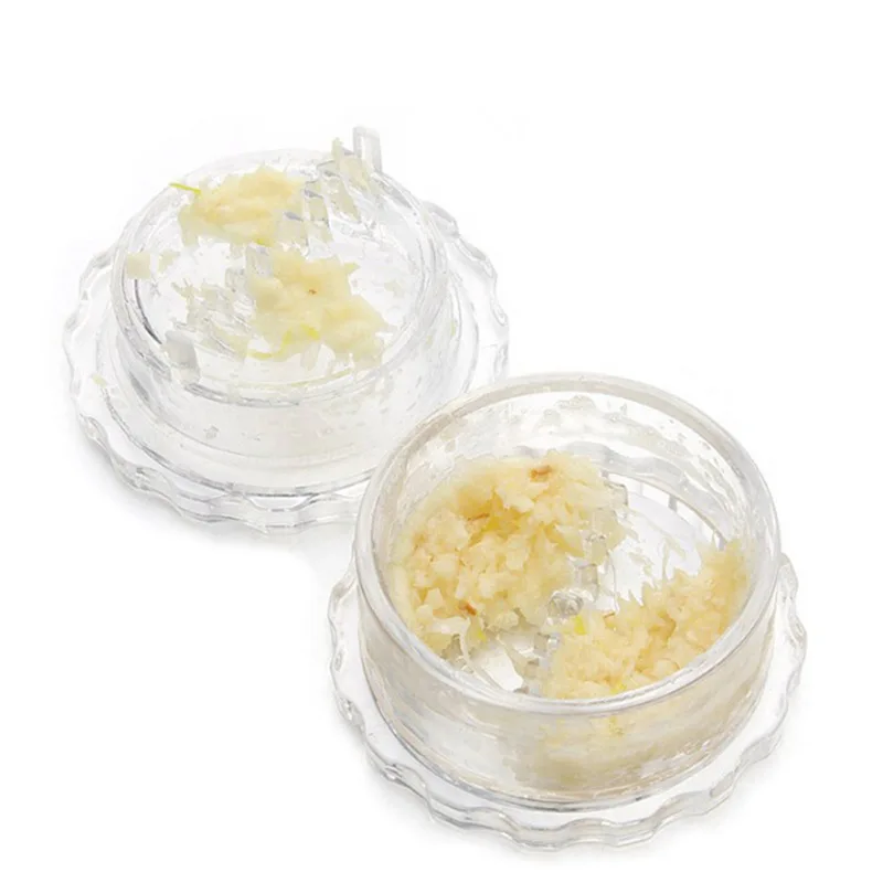 

5PCS Clear Plastic Garlic Press Slicer Garlic Food Chopper Fruit Slicer Twist Mashed Garlic Manually Processor Garlic Crushers