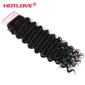 

HOTLOVE Hair Deep Wave Bundles Brazilian 100% Human Hair Weave Bundles Remy Hair Extensions Natural Color 8-30 Inch Can Be Dye