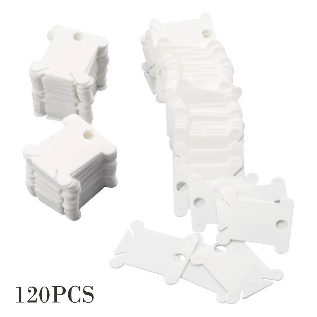 

2019 New Petift 120 Pieces Plastic Floss Bobbins for Embroidery Floss Organizer #NN717