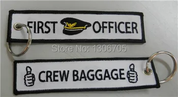 

First Officer Crew Baggage Keychain Embroidered Keychains